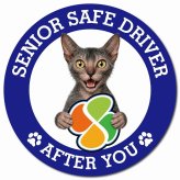 カーサイン 高齢者マーク SENIOR SAFE DRIVER ライコイ マグネット 強力 直径13cm 肉球 日本製 車 ステッカー