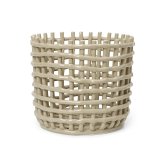ferm LIVING ファームリビング セラミック バスケット ラージ 直径23.5cm 北欧雑貨 インテリア カゴ おしゃれ 小物入れ デンマーク 収納 陶器 ポットカバー 鉢カバー インテリア雑貨 北欧雑貨 キッチン 玄関 リビング