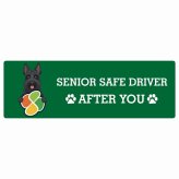 カーサイン 高齢者マーク SENIOR SAFE DRIVER スコティッシュテリア ステッカー シール 長方形 15x5cm 肉球 日本製 車