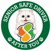 カーサイン 高齢者マーク SENIOR SAFE DRIVER ペルシャ ステッカー シール 直径13cm 肉球 日本製 車