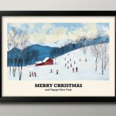 日本製 メリー クリスマス Xmas Christmas サンタクロース ビンテージイラスト A3 サイズ ポスター アート おしゃれ 絵画 インテリア 北欧 イラスト マット紙 艶消し アートパネル 額 フレーム デザイン 壁掛け ギフト 新築祝い ディスプレイ  速達 送料無料