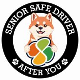 カーサイン 高齢者マーク SENIOR SAFE DRIVER 柴犬 ステッカー シール 直径13cm 肉球 日本製 車