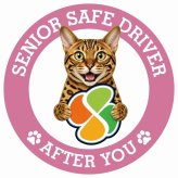カーサイン 高齢者マーク SENIOR SAFE DRIVER ベンガル ステッカー シール 直径13cm 肉球 日本製 車