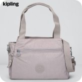 キプリング ハンドバッグ レディース ブランド Kipling エリシア ロゴ ワンポイント 無地 2WAY K43791-89L Grey Gris グレー