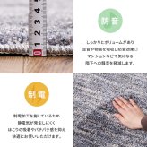 ラグ カーペット 国産高機能 ビビ 直径約180cm 防ダニ 抗菌 防臭 防音 防炎 制電 日本製 ナイロン 無地 円形