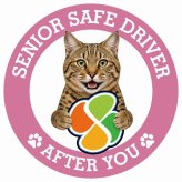 カーサイン 高齢者マーク SENIOR SAFE DRIVER ピクシーボブ ステッカー シール 直径13cm 肉球 日本製 車
