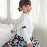 Rora 子供服 通販 キッズスカート チュチュスカート ピアノ発表会 結婚式フォーマル 卒園式入学式 フォーマル ウエストゴム フレアスカート ボリュームスカート チュールスカート アンティーク調 ガーリーレトロ ふんわり可愛い お出かけ着 小学生