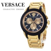 ヴェルサーチェ 腕時計 メンズ ブラック ローズゴールド 42mm VERSACE CHARACTER CHRONO キャラクター クロノ クロノグラフ スイス製 メンズ腕時計 高級 ブランド おしゃれ プレゼント ギフト 卒業 入学 お祝い
