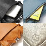 スマートポシェット サコッシュ ポーチ ミニバッグ サブバッグ バッグインバッグ ショルダー 肩掛け モモ MOMO レザー 牛革 エンボス加工 レディース 8色展開(グレイッシュブルー,グレージュ,パープル,ブラック,キャメル,ダスティブルー,ダスティピンク,シルバー) AN-7162