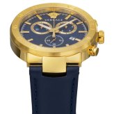 ヴェルサーチ 腕時計 メンズ アーバンミスティーク 1本限り クロノグラフ ブルー ネイビー ゴールド レザー 44mm VERSACE URBAN MYSTIQUE スイス製 サファイアガラス プレゼント ギフト 成人 卒業 入学