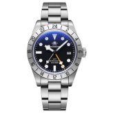 ADDIESDIVE 腕時計 メンズ クォーツ GMT スイス製 RONDA 515 39mm 20気圧防水 SUS316L AD2035