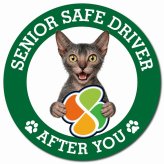 カーサイン 高齢者マーク SENIOR SAFE DRIVER ライコイ マグネット 強力 直径13cm 肉球 日本製 車 ステッカー
