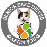 カーサイン 高齢者マーク SENIOR SAFE DRIVER ジャパニーズボブテイル ステッカー シール 直径13cm 肉球 日本製 車