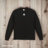 Tシャツ 星 GTO 6.2オンス プレミアム ロングスリーブ Tシャツ ブラック ホワイト 2年連続入賞のデザイン メンズ レディース 普段着に オリジナルデザイン 特攻服 オラオラ系 暴走族 暴走天使 卒業式 ヤンキー チョイ悪 おしゃれ