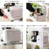 レンジ台 キッチン収納 ホワイト 上棚無し IW-82 幅60 大型レンジ対応 レンジラック キッチンラック コンセント付き スライド ワイド キャスター付き おしゃれ シンプル キッチン レンジ 収納 白 ホワイト：