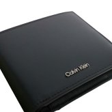カルバンクライン CALVIN KLEIN RAISED EW BILLFOLD WITH COIN 二つ折り財布 二折財布 lv04d1163g-ub1 メンズ BLACK