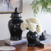 収納家具 ラック ふた付き 花瓶 陶器 磁器 焼き物 壺 シノワズリ フラワーベース フラワーアレンジメント 生け花 花器 シノワズリーモダン シノワズリインテリア アンティーク 置物 オリエンタル 中華風 中国風