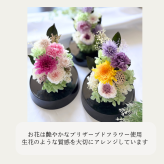 プリザーブドフラワー仏花 ～凜華（りんか）～ドーム型 輪菊 お彼岸 お盆 お仏壇 お悔み 命日 法要 新盆 初盆 法事 ドーム型 枯れない花 供養 ギフト