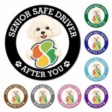 カーサイン 高齢者マーク SENIOR SAFE DRIVER マルプー マグネット 強力 直径13cm 肉球 日本製 車 ステッカー