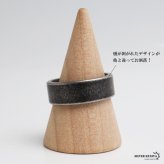ステンレス ブラックリング 燻し加工 アンティークリング メンズリング つや消し 指輪 マット 平打ち プチプラ 高見え かっこいい 渋い 男性 金属アレルギー対応
