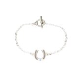 ホースシューブレスレット シルバー925 【刻印無料】 馬蹄 馬蹄型 ホースシュー ブレスレット シルバーアクセサリー メンズ ユニセックス 選べる 天然石 誕生石 ハンドメイド 彫金 ジュエリーボックス 箱入り クリスマス 誕生日 プレゼント Grand Galleria グランドガレリア