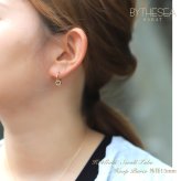 ハワイアンジュエリー フープピアス ピアス イエローゴールド ピアス 外径15mm クロッシングピアス スクロールチューブ ゴールド 揺れる 片耳(1個)購入可 K14 14K PM2053 彼女 妻 女性 レディース プレゼント ハロウィン 【品番：GE223】