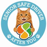 カーサイン 高齢者マーク SENIOR SAFE DRIVER アメリカンボブテイル ステッカー シール 直径13cm 肉球 日本製 車