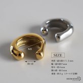 ステンレス ぷっくり ニュアンスイヤーカフ 不規則 かわいい メタルイヤーカフ シンプル 小ぶり ゴールド 18KGP シルバー 片耳1点 プチプラ 耳の穴不要 痛くない レディース 女性 金属アレルギー対応フェイクピアス ノンホール イヤリング
