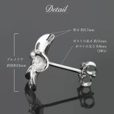ハワイアンジュエリー ピアス ハワイアン ピアス プルメリアピアス 花 12mm ジルコニア シルバー925 ロジウムコーティング キャッチ メール便 20G ゲージ 彼女 妻 女性 レディース 誕生日 プレゼント ハロウィン 【品番：SE53238】
