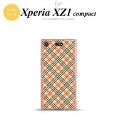 【SO02K】【スマホケース/スマホカバー】【エクスペリア XZ1】SO02K スマホケース Xperia XZ1 Compact SO-02K カバー エクスペリア XZ1 チェックA ベージュ×赤 nk-so02k-tp445【メール便送料無料】