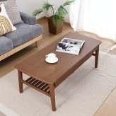引出し棚付きセンターテーブル カミュ ナチュラル・ブラウン 2色展開 ローテーブル リビングテーブル 折りたたみ 省スペース おしゃれ シンプル 新生活 家具 インテリア 不二貿易