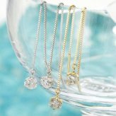 ダイヤモンドピアス K18 18金 0.3ct チェーンピアス レディース ゴールド ホワイトゴールド 揺れる ロングピアス 天然石 記念日 誕生日 プレゼント ギフト