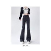 フレアパンツ レディース 通販 ベルボトムパンツ ロングパンツ カジュアルパンツ 長ズボン ズボン パンツ ロング丈 ハイウエスト ウエストゴム パンタロン カジュアル 無地 シンプル 女性 大人 春 夏 秋 おしゃれ ボトムス レディースファッション