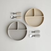 blanco perfect meal set ギフトセット blancoボックス付 出産祝い ベビー食器とお食事エプロン カトラリー