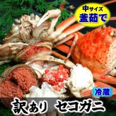 とれたて 訳あり せこがに/セコガニ(冷蔵/釜茹で/ボイル) 中サイズ　６枚入 　送料無料　※北海道、東北、沖縄は送料別途加算 子持ちがに 親ガニ 香箱 蟹 お歳暮 御祝い お礼 ハレノヒ 晴れの日