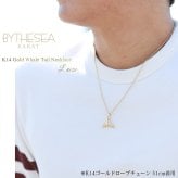ゴールド ネックレス ハワイアンジュエリー ネックレス ホエールテール ペアネックレス 2本セット Sサイズ Lサイズ 刻印 無料 誕生石入れ可 K14ゴールド K14カットあずきチェーン太1.4mm 2本セット カップル 夫婦 プレゼント ハロウィン 【品番：CG-GP114-GP115P-CH1020】