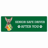 カーサイン 高齢者マーク SENIOR SAFE DRIVER ピーターボールド ステッカー シール 長方形 20x6.7cm 肉球 日本製 車
