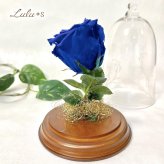 【天然ダイヤモンドの輝き】プリザーブドフラワー バラ 薔薇 ガラスドーム 2色 赤 青 ダイヤモンドローズ 花 ギフト プロポーズ 結婚式 記念日 誕生日 プレゼント 女性 妻 彼女 美女と野獣 サムシングブルー アモローサ 還暦祝い 退職祝い お祝い インテリア オブジェ Lulu＊s ルルズ