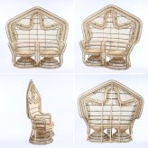チェア 椅子 ラタン ピーコック 2P Ohana D1002ND 2人掛け 家具 インテリア イス エマニエル パーソナル 籐 アジアン ナチュラル 軽い 自然 天然素材 デザイン クッション ラタンワールド