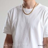 ステンレス 喜平ネックレス チェーンネックレス 幅5タイプ 長さ3サイズ ゴールドネックレス 18KGP 6面カット 細身 太め 極太 シンプル 重厚感 普段使い メンズ 男性 金属アレルギー対応