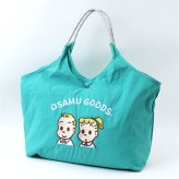 OSAMU GOODS トートバッグ 通販 トートバック サブバッグ エコバッグ オサムグッズ 原田治 ロープハンドル バッグ ナイロン 刺繍バッグ かわいい 軽量 軽い 撥水 キャラクター レディース エンブロイトート OTNS-01 レトロ 旅行