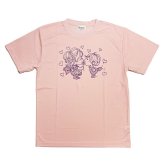 水森亜土 リラックスドライセットアップ ハート ライトピンク×パープル アパレル パジャマ 送料込み