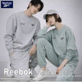 Reebok リーボック スウェット 上下 セット セットアップ メンズ レディース 裏起毛 あったか 保温 ゆったり 秋冬 スポーツウェア 部屋着 ルームウェア ストリート カジュアル ワンポイントロゴ 韓国風 黒 白 ブランド スポーティ 2026fw karlas別注