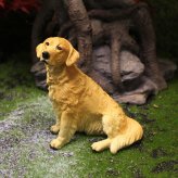 ゴールデンレトリバー 置物 子犬 リアル かわいい ミニチュア 犬 オブジェ 樹脂製 アニマル インテリア 雑貨 ガーデン 卓上 玄関 飾り デスク 車内 誕生日 プレゼント ギフト
