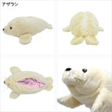  定形外送料無料 どうぶつペンケース 海の生き物 筆箱 動物 シャーク ジンベエザメ シャチ シーラカンス アザラシ ぬいぐるみ