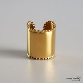 ステンレス ロングイヤーカフ 長め シンプルイヤーカフ ミル打ち かわいい メタル ワイド ゴールド 18KGP 片耳1点 プチプラ 耳の穴不要 痛くない レディース 女性 金属アレルギー対応フェイクピアス ノンホール イヤリング