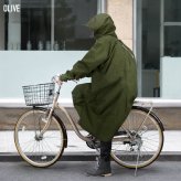 バッグインレインコート メンズ レインコート リュック対応 カジメイク 7591 自転車 通勤 通学 L 3L 男性 カッパ レインウェア 雨具 撥水 防水 透湿 蒸れにくい フード ヘルメット バイザー対応 手甲カバー リフレクター 収納袋付き ブラック ネイビー オリーブ アイボリー