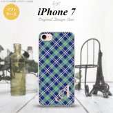 【iPhone7】【スマホケース/スマホカバー】【アイフォン７】iPhone7 スマホケース ケース アイフォン７ ソフトケース イニシャル チェックA 青 nk-iphone7-tp437ini【メール便送料無料】