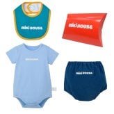 ミキハウス（mikihouse）　ロゴ　ボディシャツ・ブルマ・スタイセット　ギフトボックス付き
