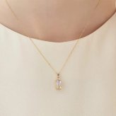 【無料ラッピング】  ヨンドシー 4℃ 2月誕生石 K10イエローゴールド ネックレス バイカラークォーツ アメシスト ブランド 正規品 新品 ギフト プレゼント 人気 おすすめ 誕生日 記念日 クリスマス 送料無料